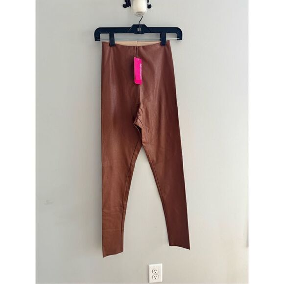 Commando NWT Faux Leather Leggings, Women’s M, Cocoa Brown - Picture 5 of 10